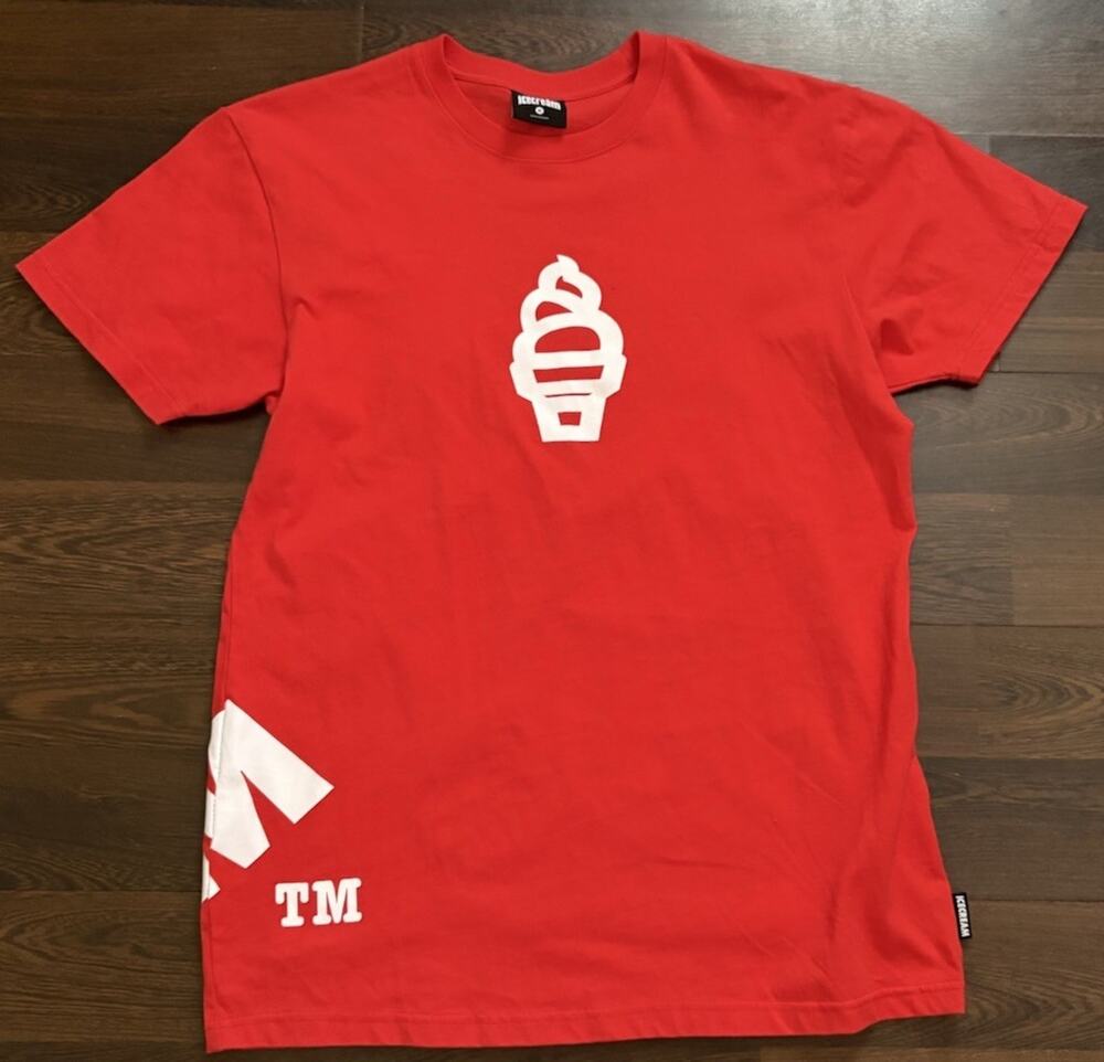 Rare Find Red BBC ICE CREAM LOGO TEE Sz M